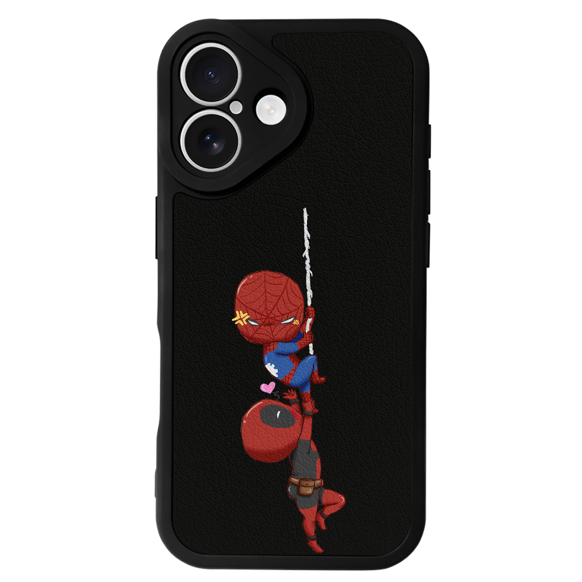 （画像用） Deadpool デッドプール 【iPhone 16シリーズ対応】シリコンスマホケース（レザー調） 材質：シリコン